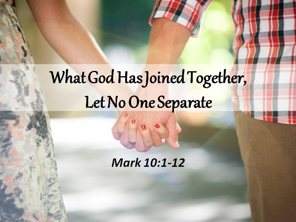 What God Has Joined Together, Let No One Separate - New Westminster ...